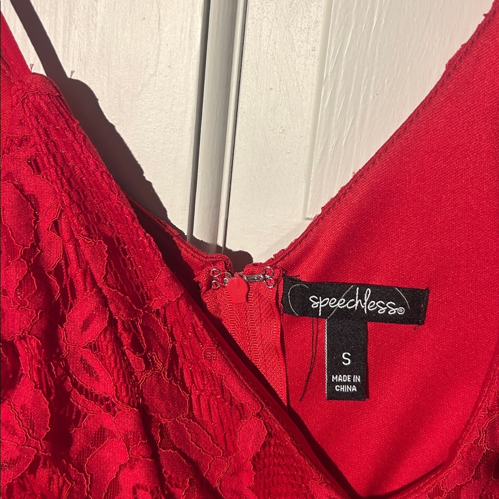 Speechless Vibrant Red Lace Dress - Picture 4 of 5